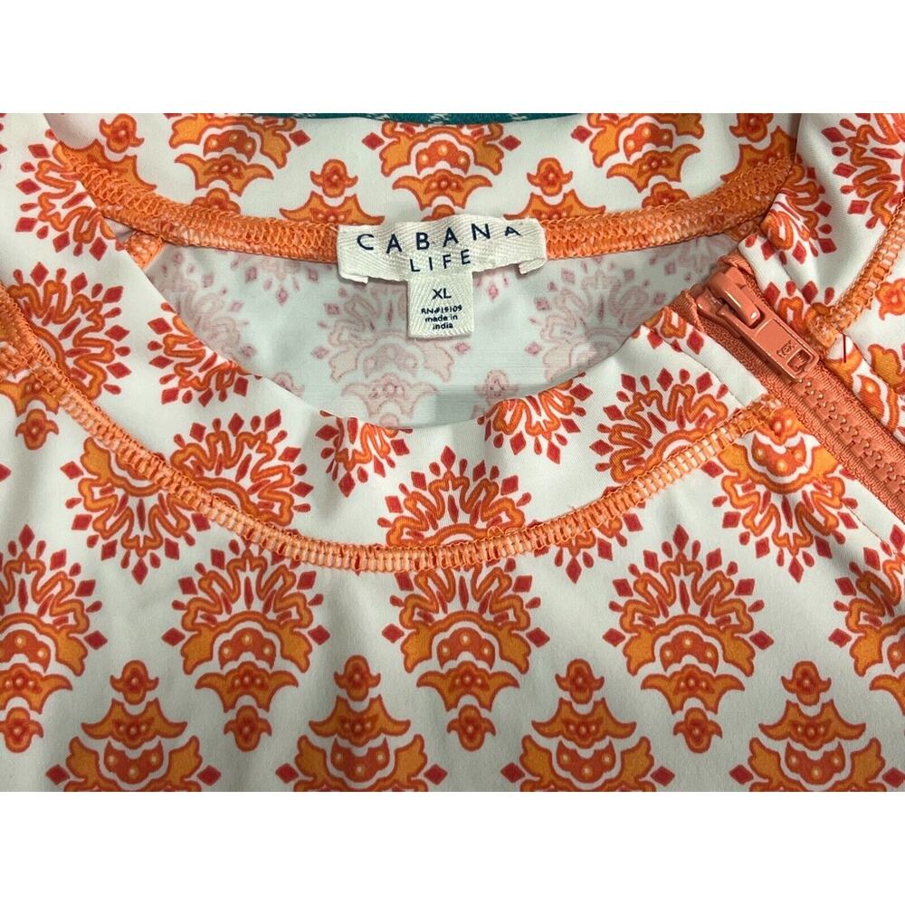 CABANA Life Nantucket Swim Shirt CORAL XLARGE UPF50 Beach VaCaTioN Wicking - Picture 9 of 12